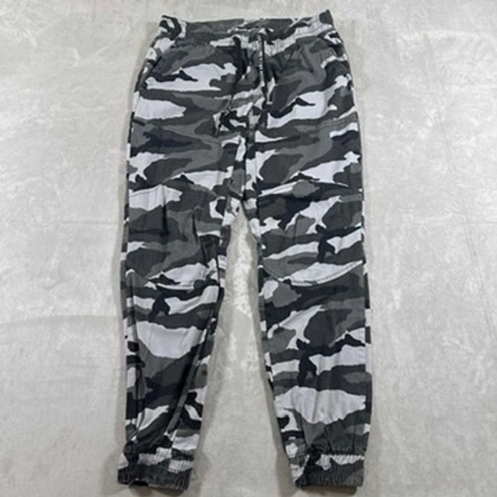 Ecko Unltd Joggers Mens Camo Stretch Cargo Pants Size M Gray Black White
